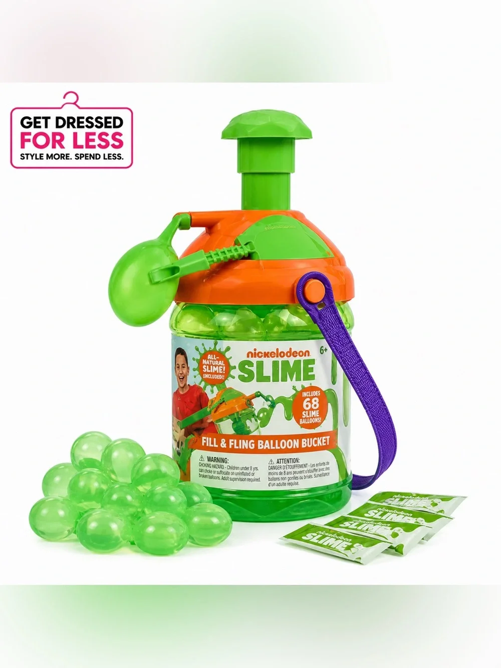 Nickelodeon Slime Balloon Bucket Fill & Fling Water Balloons Set New Kids Toy